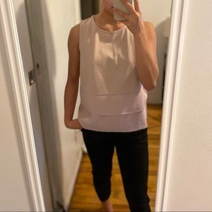 Ann Taylor Factory Pink Sleeveless Blouse